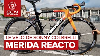 Le vélo de Sonny Colbrelli Le Merida Reacto 2021 [upl. by Nahtal730]