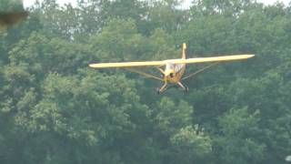 Piper Cub Deadstick Aerobatics by Kirk Wicker at The Flying Circus Airshow Bealeton Va 52911 [upl. by Bigler]