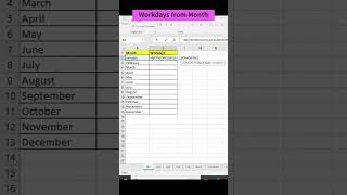 How to find Workdays in excel workdays shortvideos excelfunctions exceltips viralshort [upl. by Sivad857]