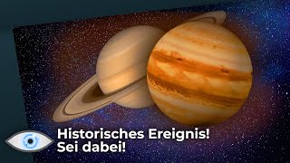 Zum letzten Mal 1623 Die große Konjunktion von Saturn und Jupiter so nah wie vor 400 Jahren [upl. by Einnoc458]