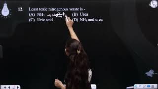 Least toxic nitrogenous waste is [upl. by Noonberg]