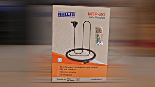 AHUJA MTP20 LAVALIER MICROPHONE UNBOXING amp REVIEW [upl. by Chor662]