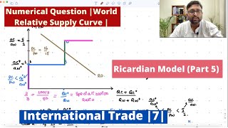 International Trade Ricardian Model  Part 5  Numerical Question  World Relative Supply  7 [upl. by Arinaid]