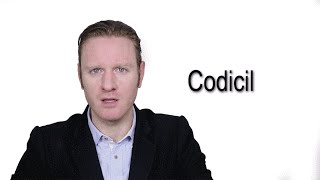 Codicil  Meaning  Pronunciation  Word World  Audio Video Dictionary [upl. by Barna]