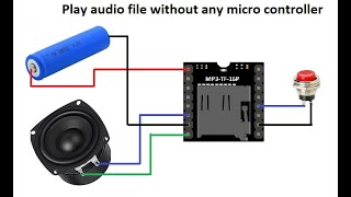 MP3 TF Module Playing Audio Without Any Micro controller  DF player mini play audio [upl. by Bernt]