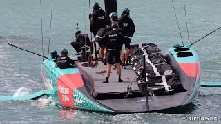 Emirates Team New Zealand AC75 Taihoro Auckland  2024 [upl. by Kalmick95]