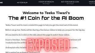 Revealed Teeka Tiwari’s 1 Coin For The AI Boom [upl. by Gleich]