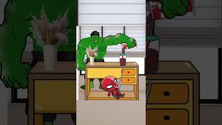 Hulk vs Spidey Spidey drink all the cola shorts memes [upl. by Ahsetan]