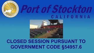 Port of Stockton Commission Meeting April 19th 2021 [upl. by Anerahs]