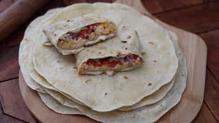 Tortilla Wraps Rezept mit Grieß selber machenFüllungsidee [upl. by Avner]