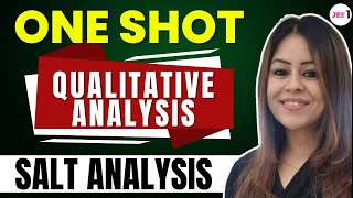 Qualitative Analysis  Salt Analysis  One Shot  jee2024 jeechemistry jeemain  Monica Bedi [upl. by Meer]