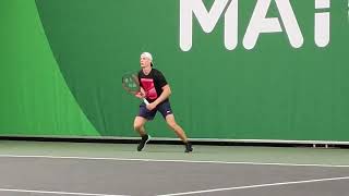 Denis Shapovalov explosive BACKHAND in Slow Motion front view [upl. by Htiderem]