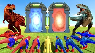 Dinosaurus Jurassic World Dominion All Red Spiderman Giant Tyrannosaure vs Triceratops KONG Godzilla [upl. by Aynwad]