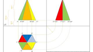 02 Proiezioni Ortogonali piramide a base esagonale [upl. by Etteragram]