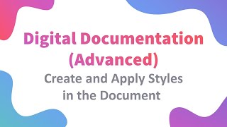 Class 10 IT  Digital Documentation Advanced  Code 402  Unit 1  Create and Apply Styles [upl. by Boardman]