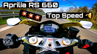 Aprilia RS 660  95Ps  Top Speed [upl. by Resay26]