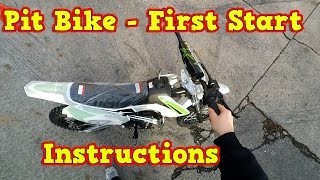 Pit Bike Dirt Bike 110ccm  First Start  Instructions  Test Ride Storm from Nitro Motors [upl. by Dow28]