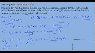 Ejercicio 07 Movimiento circular uniforme MCU problema resuelto [upl. by Miculek]