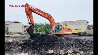 Tổng hợp máy xúc DOOSAN DX300 DOOSAN DX140 làm việc [upl. by Ahser]