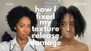 how I fixed my texture release damage… quickly  HAIR UPDATE [upl. by Patrich]