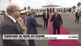 Algérie  le président Tebboune en visite dÉtat en Russie à linvitation de Poutine [upl. by Phillida875]