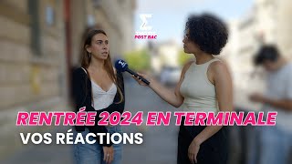 La Rentrée 2024 en terminale  vos réactions [upl. by Sholom]