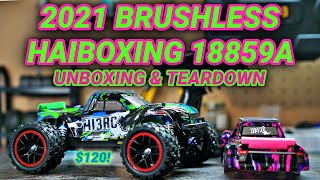 2021 HBX HAIBOXING 18859A BRUSHLESS 118 RC Monster Truck  Unboxing and Teardown  First Look [upl. by Lemraj792]