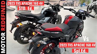 2023 TVS Apache 160 4V Spl Ed Vs Apache 160 4V Std Edition Comparison  Motor Redefined [upl. by Rimahs]