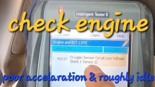 How to fix Fault Code P0137 Oxygen sensor circuit low voltage poor acceleration and roughly idle [upl. by Rosy]