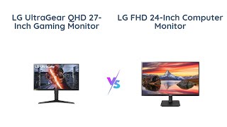 🎮 LG UltraGear QHD 27Inch Gaming Monitor vs LG FHD 24Inch Computer Monitor 🖥️ [upl. by Kalvn559]