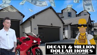 Riding my Ducati and touring million dollar homes [upl. by Joashus640]