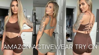 LULULEMON INSPIRED WORKOUT HAUL AMAZON [upl. by Katzir]