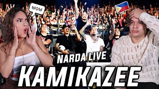 PURE Filipino ROCK Latinos react to Kamikazee  Narda Live at the Smart Araneta Colisseum [upl. by Nabatse]