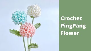 ✿ How to crochet a PingPang Flower  Crochet Flowers Bouquet Tutorial [upl. by Frankie743]