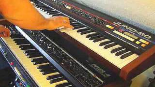 Roland Jupiter4  Juno60 Vintage Analog Synthesizer quotJupiter Moonquot [upl. by Uhn930]