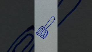 Spatula Drawing spatula drawing cooking comment subscribe like shorts [upl. by Crin]