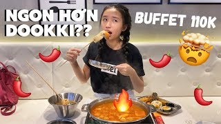 NGON HƠN DOOKKI ĐI ĂN BUFFET LẨU TOKBOKKI 110K [upl. by Eldreda502]