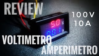 Review  Voltímetro Amperímetro 100V 10A [upl. by Ahsoik]