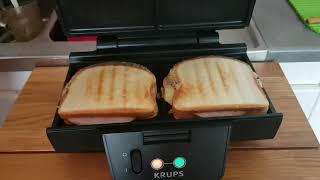 Unboxing and testing Krups sandwich maker FDK4 [upl. by Ewell]