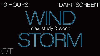 HOWLING WIND Sounds for Sleeping Relaxing Studying BLACK SCREEN Real Storm Sounds SLEEP SOUNDS [upl. by Anertal]