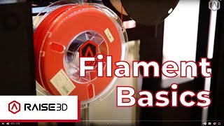 3D Printing Filament Basics  RaiseAcademy [upl. by Erasaec]