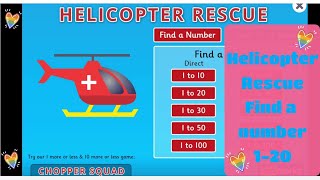 KS1 Maths Helicopter Rescue Game  Find a number 110 amp 120 [upl. by Afatsom]