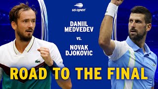 Daniil Medvedev vs Novak Djokovic  Road to the Final  2023 US Open [upl. by Kare]