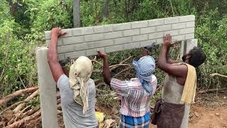 Precast Fencewall Post and Panels Installation Step by Step [upl. by Enelehcim729]