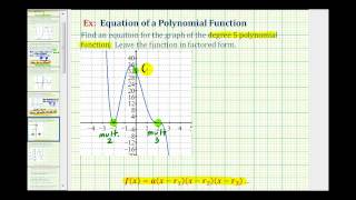 Ex2 Find an Equation of a Degree 5 Polynomial Function From the Graph of the Function [upl. by Idoc]