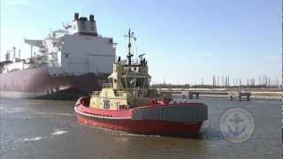 LNG Tractor Tugs Sabine Pass [upl. by Bromley593]