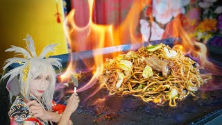 Yakisoba noodles Japanese Street Food  Japanese Fry Noodles  Quick and Easy Recipe [upl. by Pizor686]