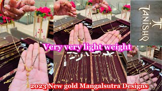 2023 New very very light weight mangalsutra Collections  Tanishq light wt gold mangalsutra Designs [upl. by Ludewig]