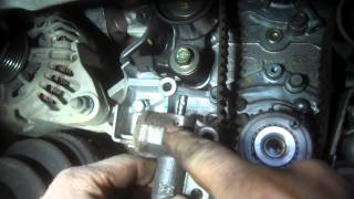 Timing belt replacement Hyundai Sonata 27L V6 2005 water pump Install Remove Replace [upl. by Eillas]