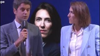 « Gênant et misogyne »  Gabriel Attal fait irruption en pleine interview de Valérie Hayer [upl. by Larrej462]